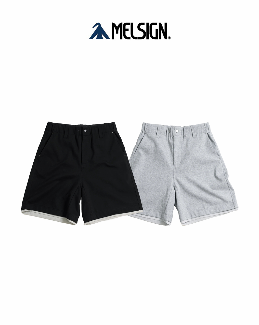 MELSIGN 雙層下擺棉質短褲｜Layered Edge Sweatshorts（26SS）