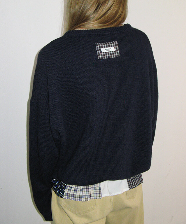 RONRON - PATCHWORK FRILL KNIT PULLOVER *2色* (RR26AKT4985)