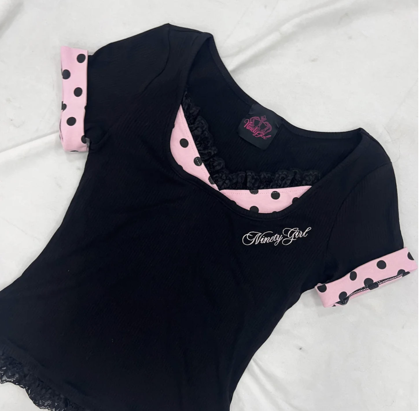 【9090 girl】0718發售新品 點狀分層T恤
