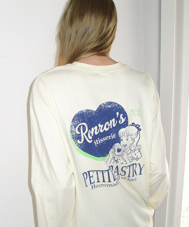 RONRON - HEART PASTRY OVER FIT LONG SLEEVE *3色* (RR26ALT5503)