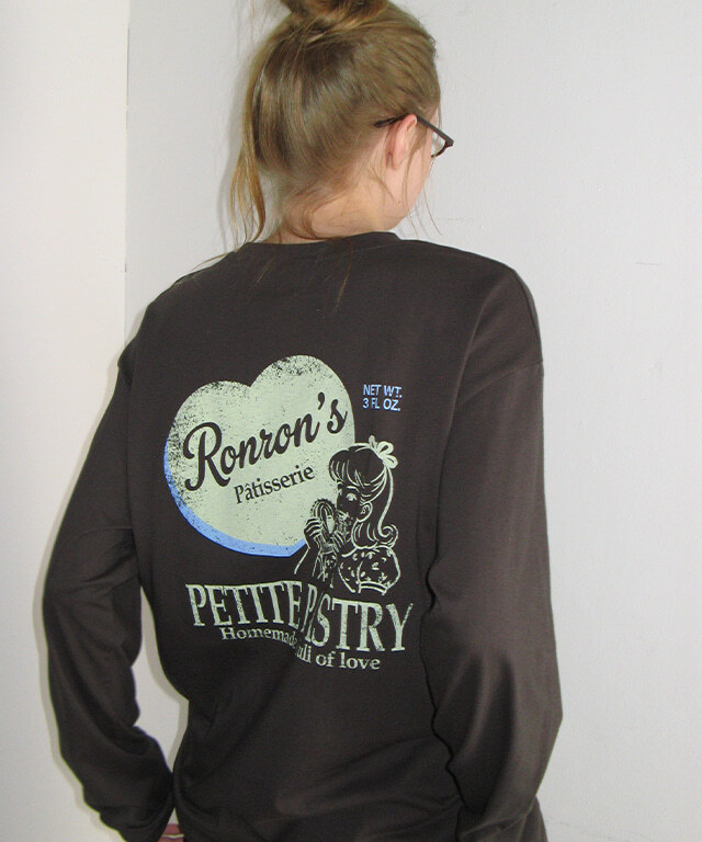RONRON - HEART PASTRY OVER FIT LONG SLEEVE *3色* (RR26ALT5503)