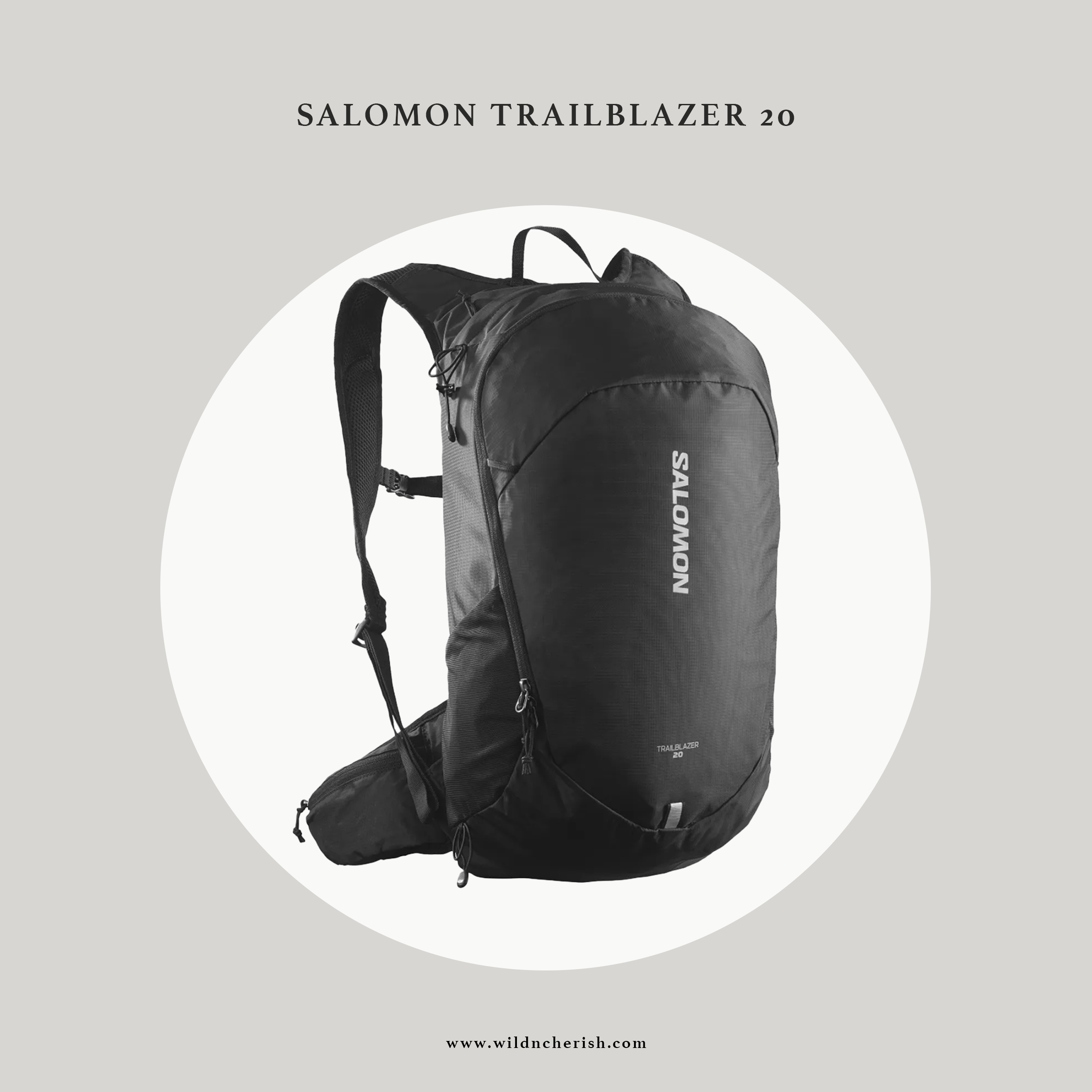 預訂 | Salomon TRAILBLAZER 20 輕量 多功能背包 黑色