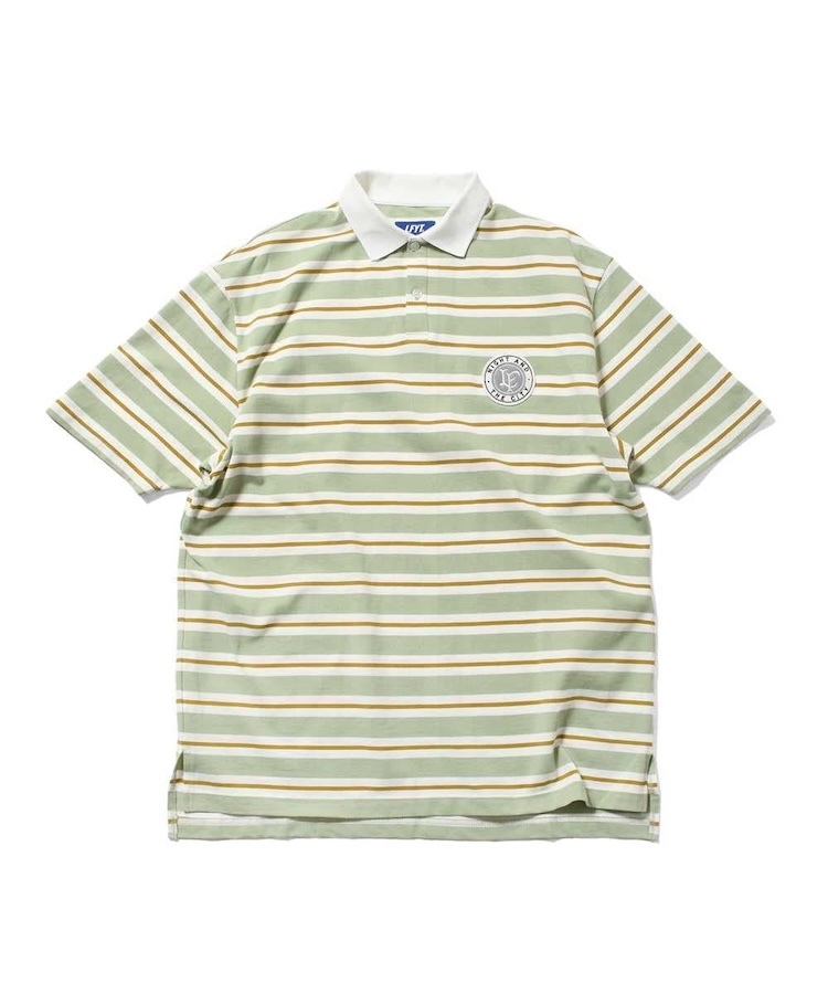 LFYT - LS260205 ATHLEISURE STRIPED POLO SHIRT - GREEN - Lafayette