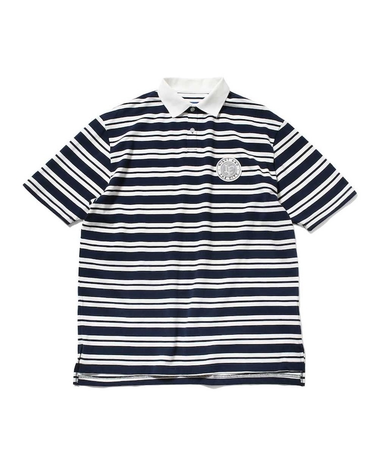 LFYT - LS260205 ATHLEISURE STRIPED POLO SHIRT - NAVY - Lafayette