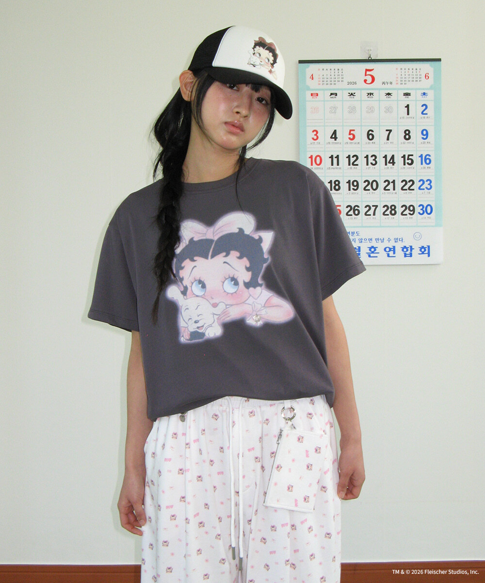 RONRON - BETTY BOOP RIBBON BASIC FIT T SHIRT *2色* (BT26BST5568)