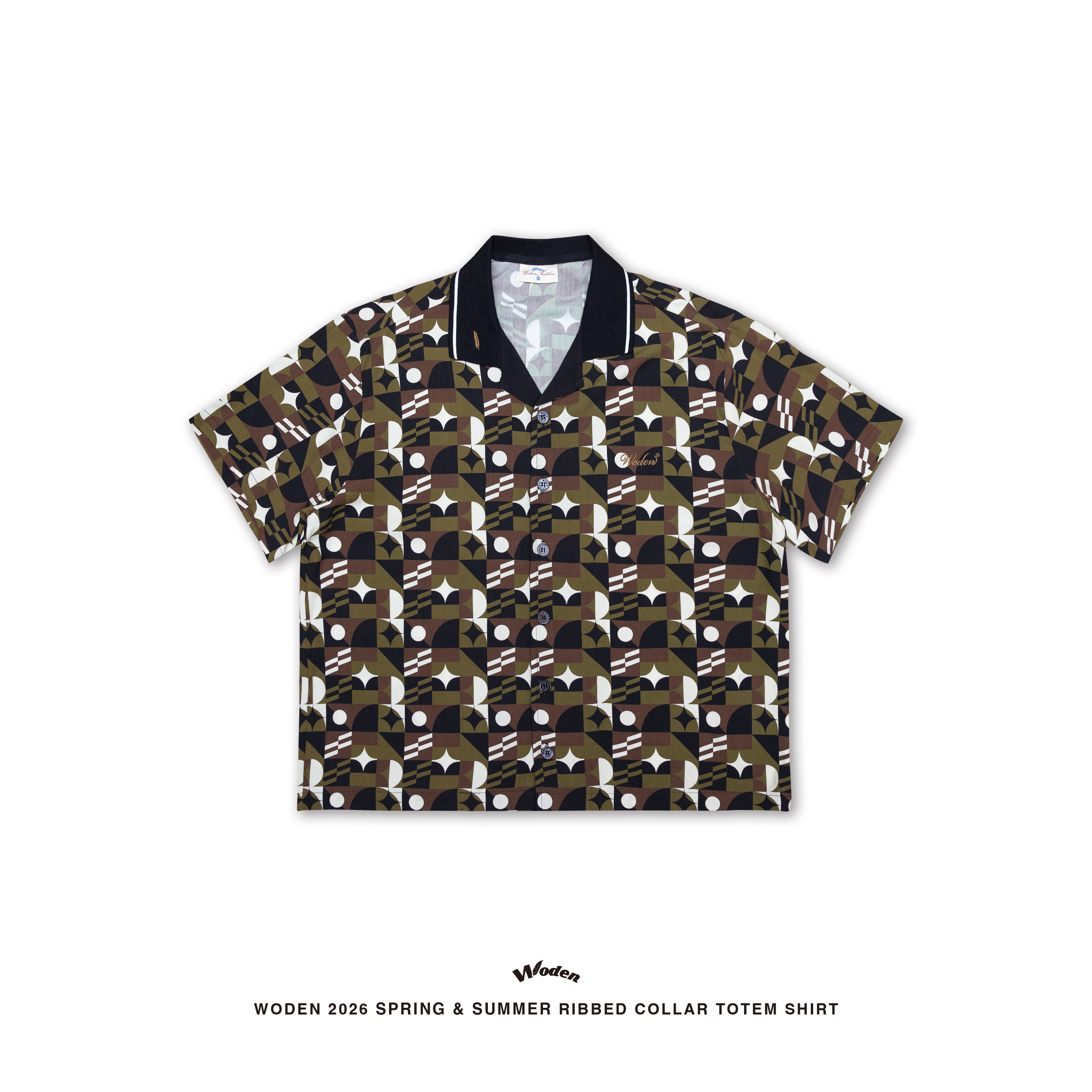 WODEN 26SS 044 Ribbed Collar Totem Shirt