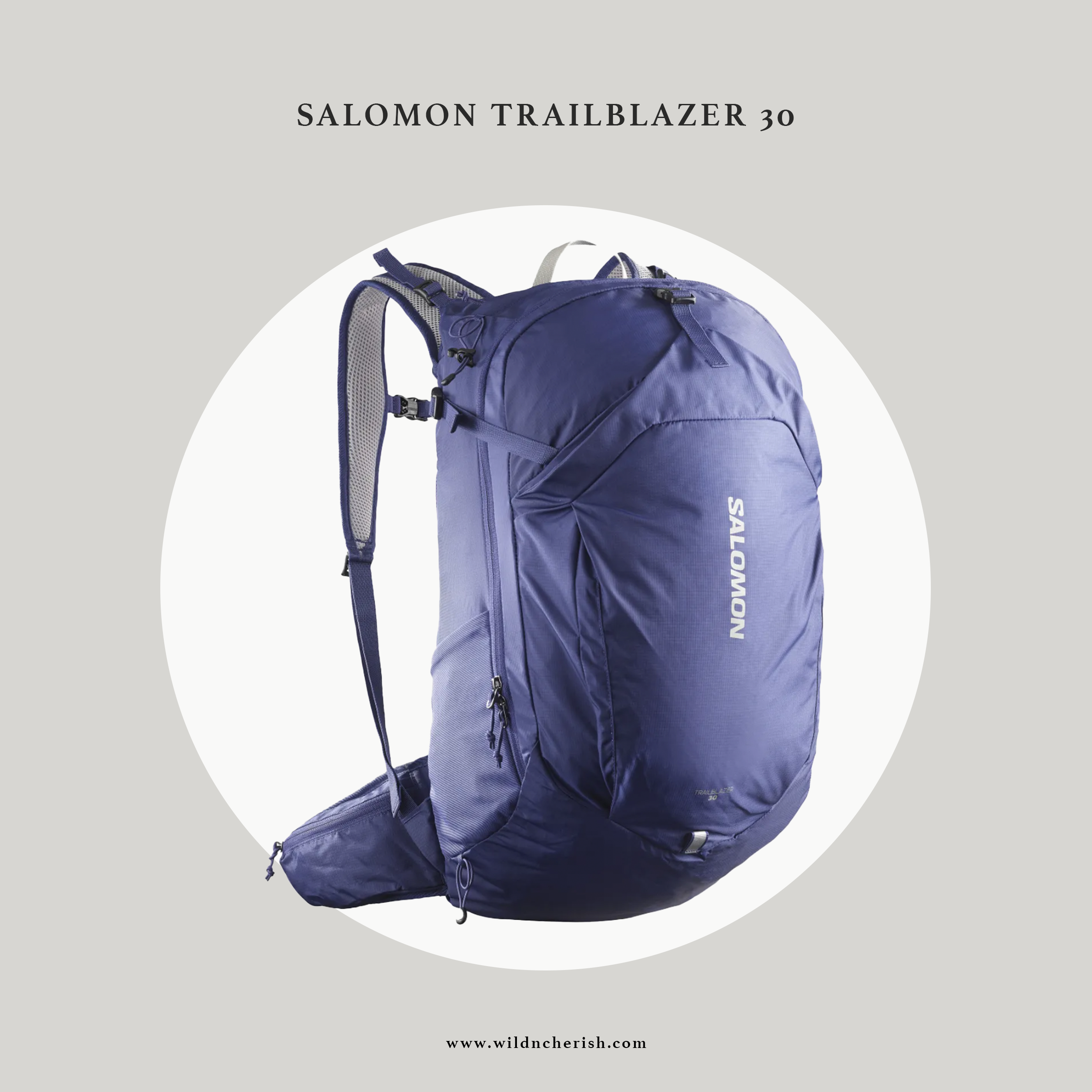 預訂 | Salomon TRAILBLAZER 30 輕量 多功能背包 藍紫色