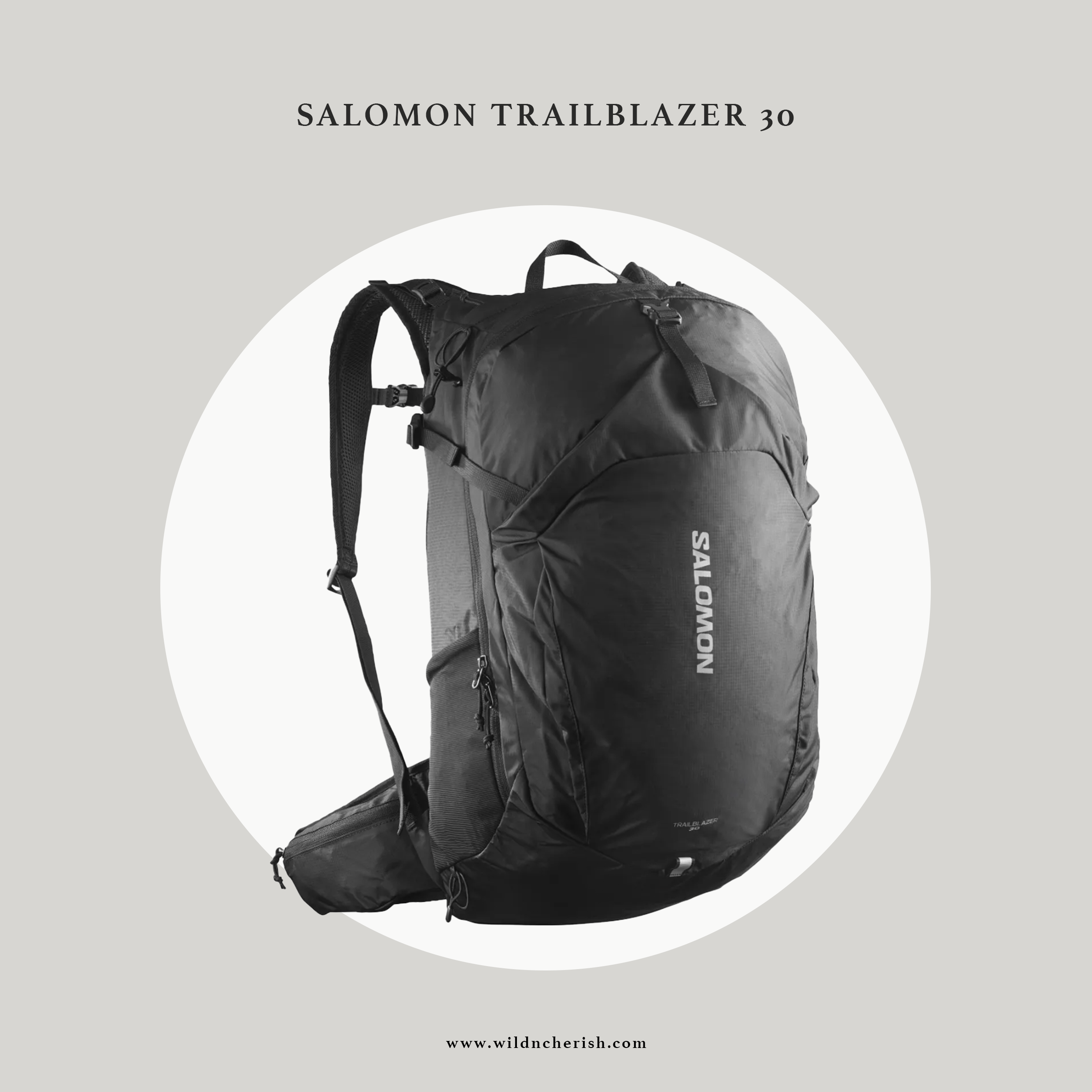 預訂 | Salomon TRAILBLAZER 30 輕量 多功能背包 黑色