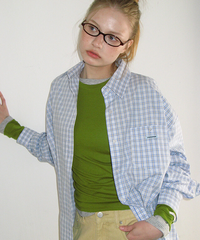 RONRON - BUTTON POCKET OVERSIZED SHIRT *5色* (RR26ASH5211)