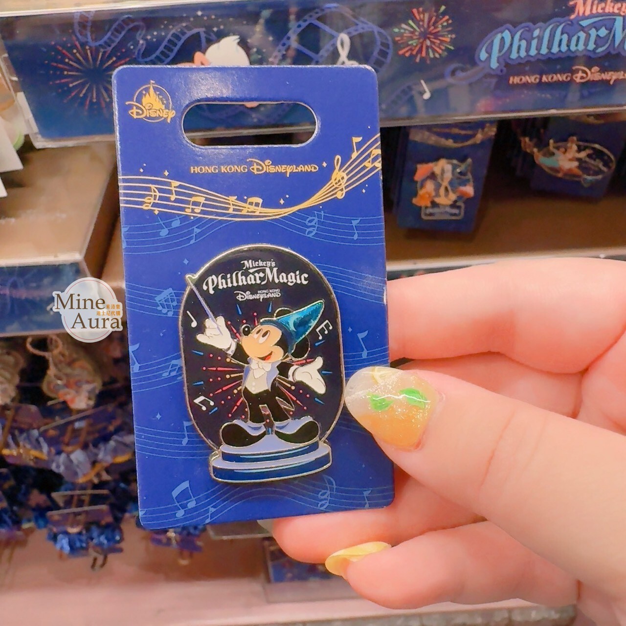 米奇幻想曲系列 米奇 Mickey 魔法師 戴魔法帽 造型 徽章 PIN -香港迪士尼樂園
