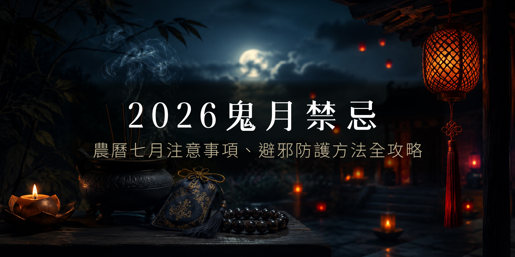 2026鬼月禁忌》農曆七月注意事項、避邪防護方法全攻略