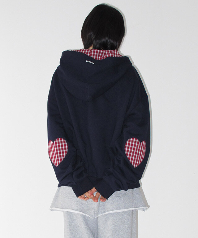 RONRON - CHECK PATCH HOODIE ZIP UP *2色* (RR26AHZ5200)