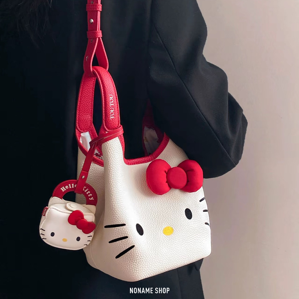 TOUTOU X Hello Kitty 聯名款 天生一對 造型 水桶包