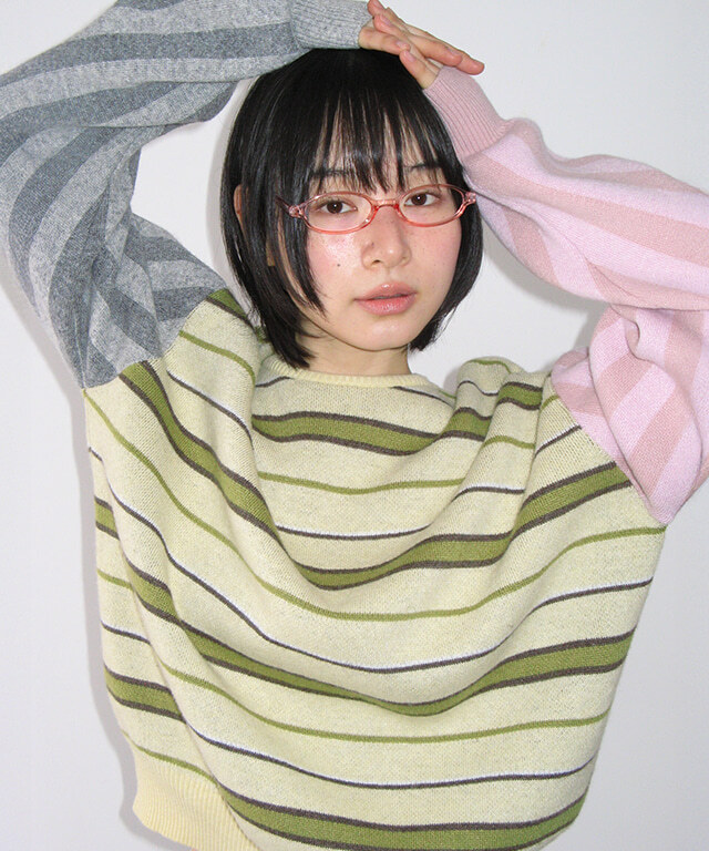 RONRON - MULTI STRIPE OVERSIZED KNIT *2色* (RR26AKT5404)