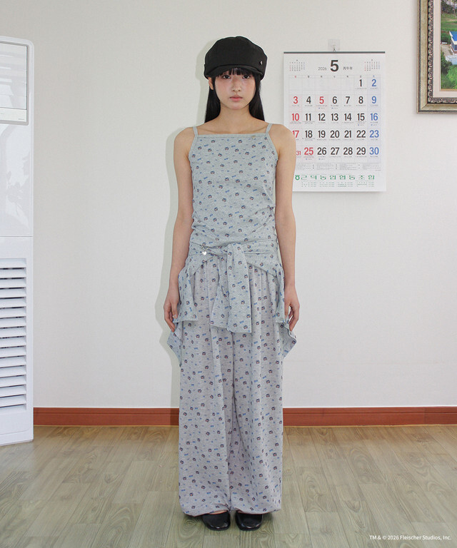 RONRON - BETTY BOOP PATTERN LACE SQUARE SLEEVELESS *2色* (BT26BSL5645)
