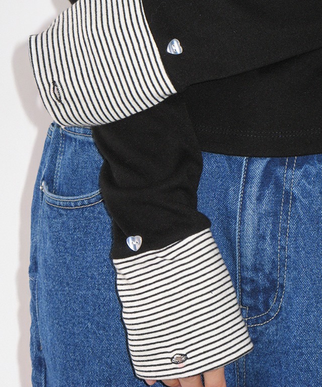 RONRON - BUTTON CUFF HOODIE LONG SLEEVE *2色* (RR26ALT5324)