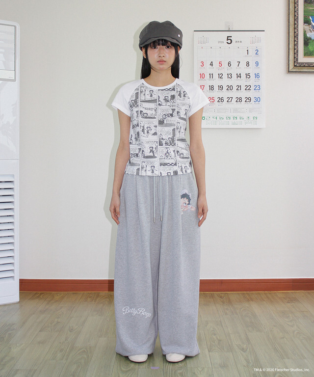 RONRON - BETTY BOOP LETTERING SWEAT JOGGER PANTS *4色* (BT26BPT5651)