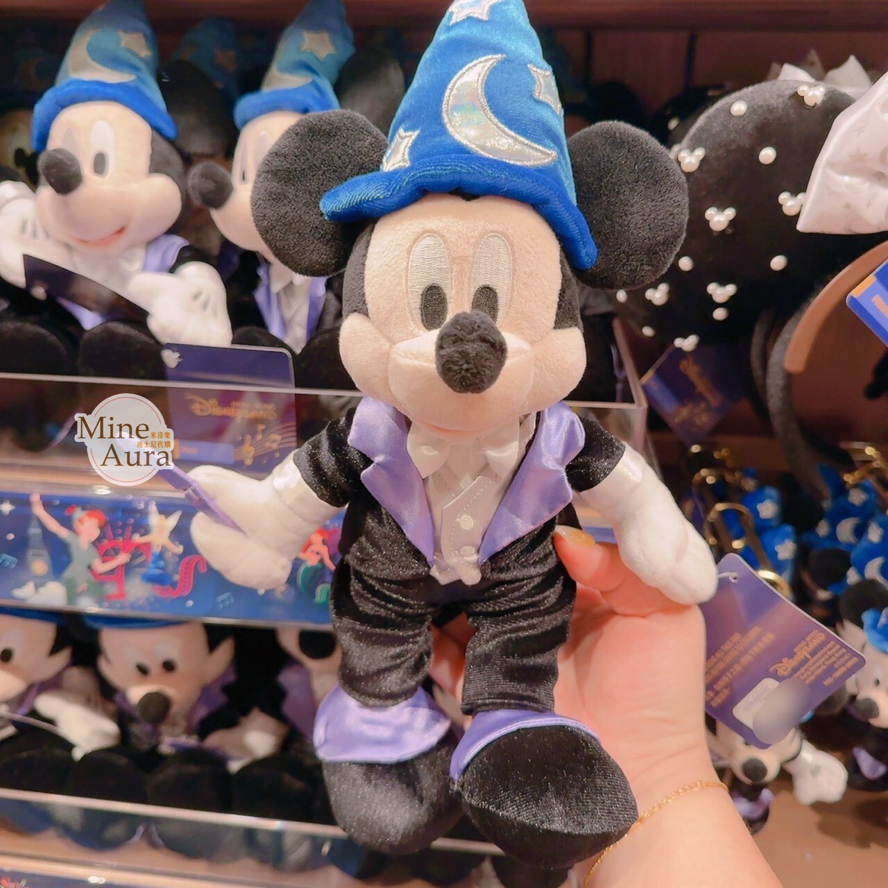 米奇幻想曲系列 米奇 Mickey 魔法師 戴魔法帽 造型 絨毛 娃娃 玩偶 -香港迪士尼樂園