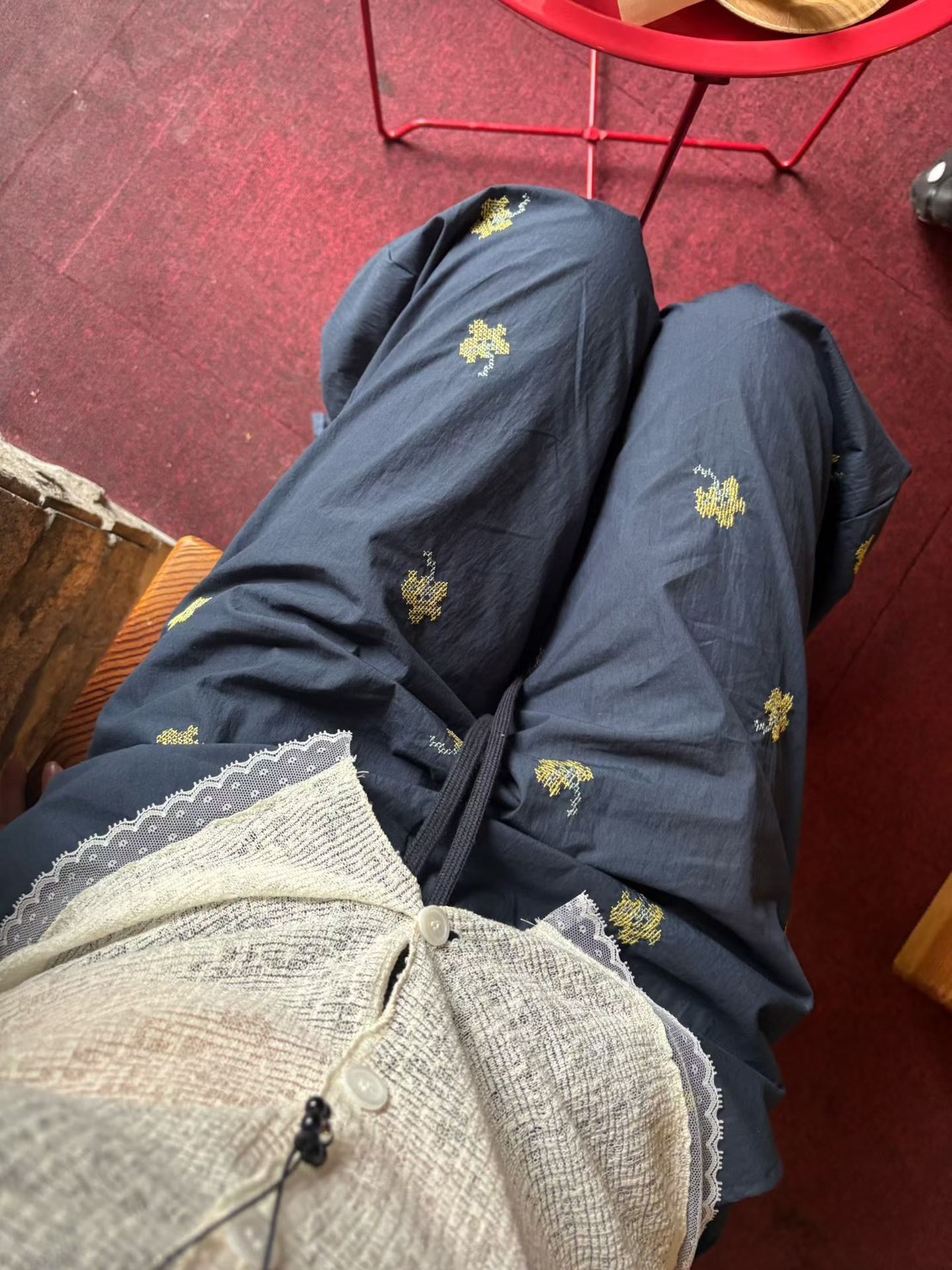 小花團長褲