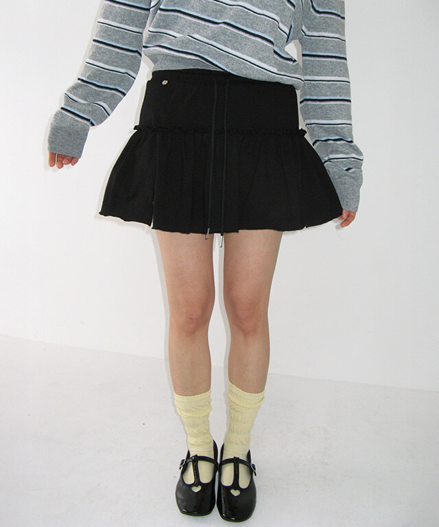 RONRON - SOFT SHIRRING PANTSKIRT *3色* (RR26APS5375)