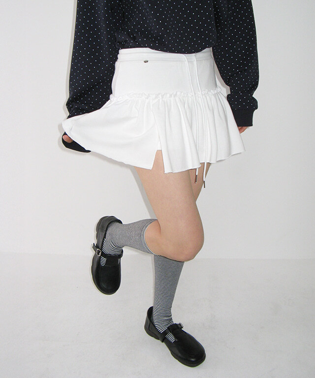 RONRON - SOFT SHIRRING PANTSKIRT *3色* (RR26APS5375)