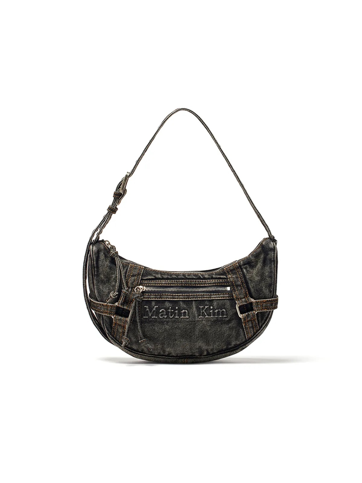 《限時團購優惠》MATIN KIM MATIN WASHED DENIM MINI HOBO BAG