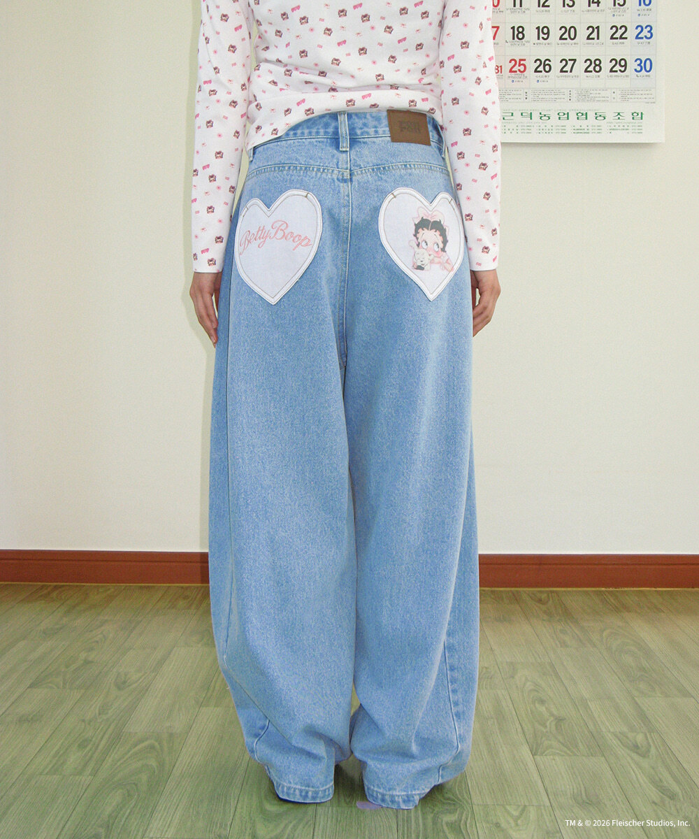 RONRON - BETTY BOOP HEART POCKET DENIM *2色* (BT26BPT5437)