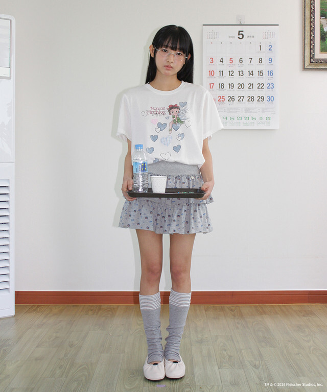 RONRON - BETTY BOOP PATTERN PANTSKIRT *2色* (BT26BPS5648)