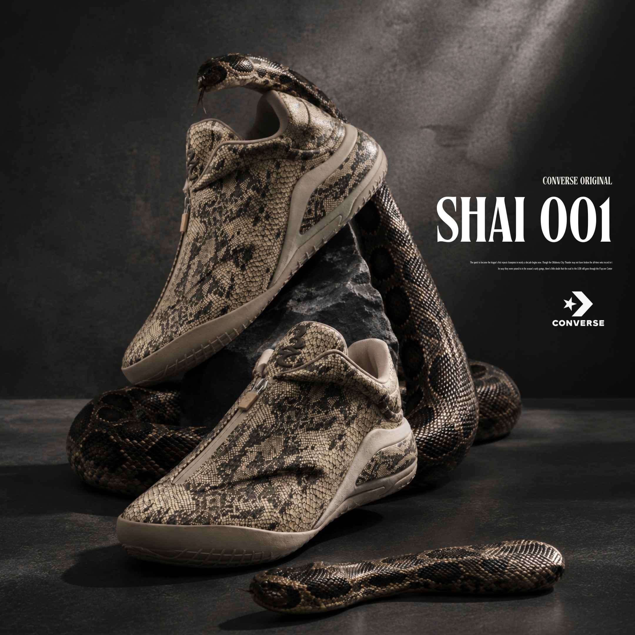 NICEDAY 代購 Converse SHAI 001 Premium Slither 蟒蛇 蛇皮 棕色 大地色 卡其 籃球鞋 實戰 A24274C