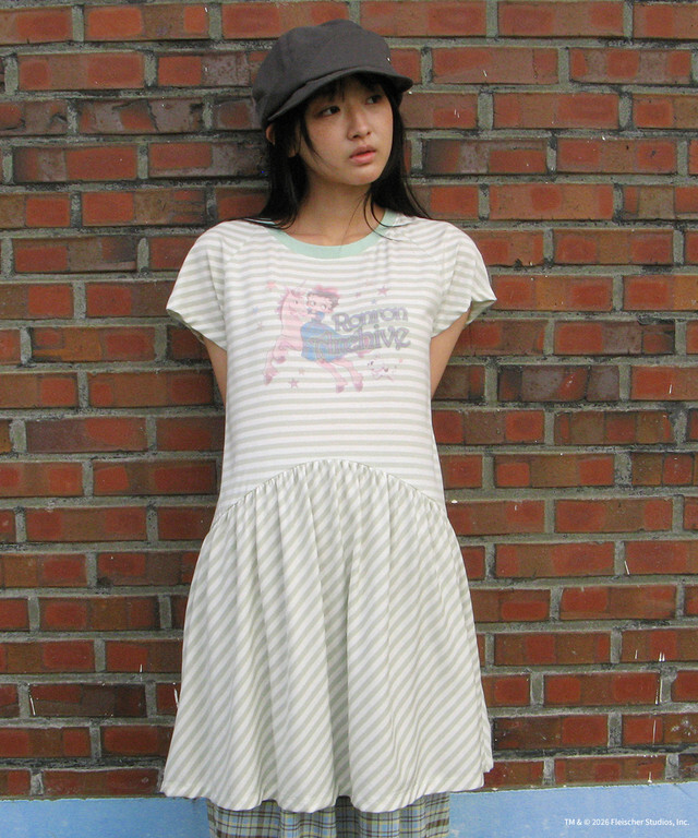 RONRON - BETTY BOOP PRINCESS UNICORN STRIPE DRESS *2色* (BT26BOP5583)