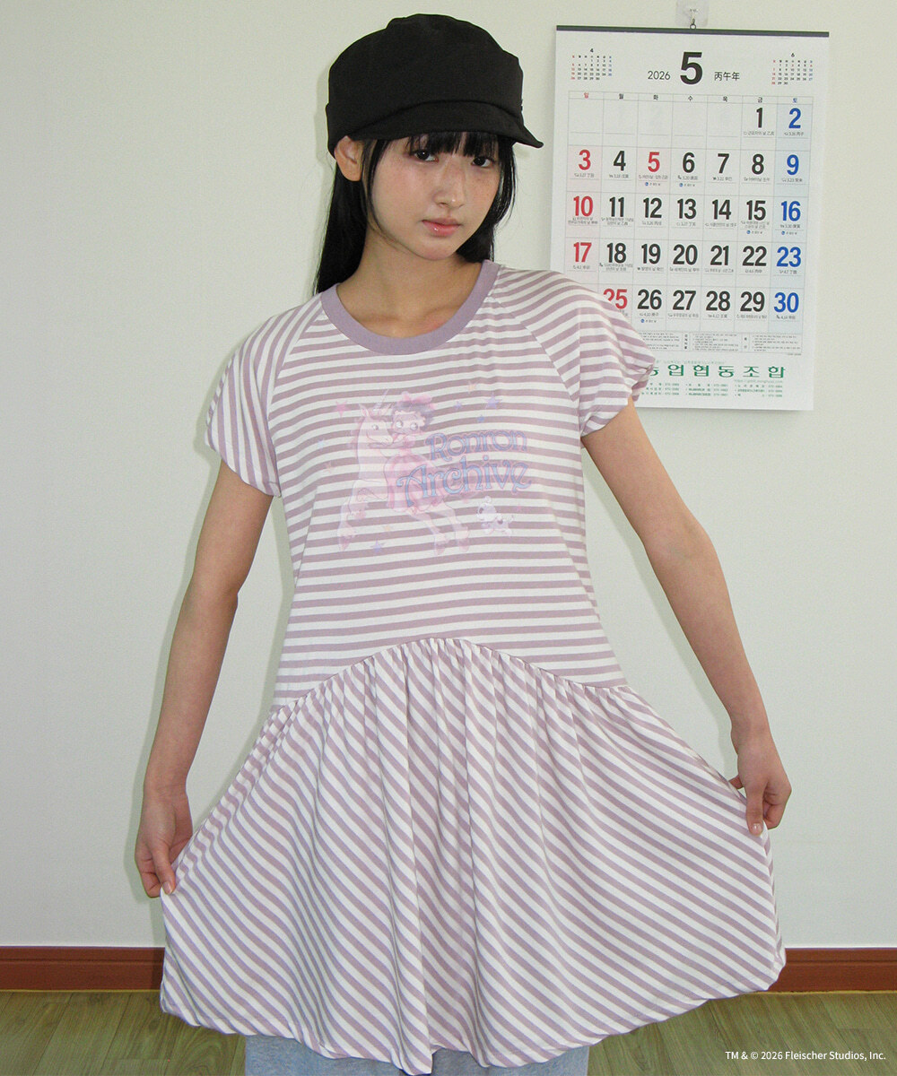 RONRON - BETTY BOOP PRINCESS UNICORN STRIPE DRESS *2色* (BT26BOP5583)