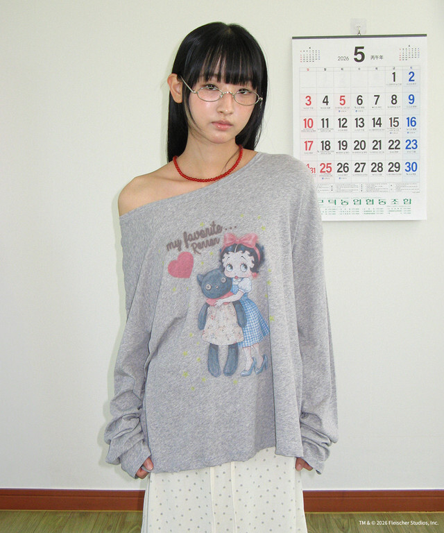 RONRON - BETTY BOOP CAT PLUSH LONG SLEEVE *2色* (BT26BLT5572)