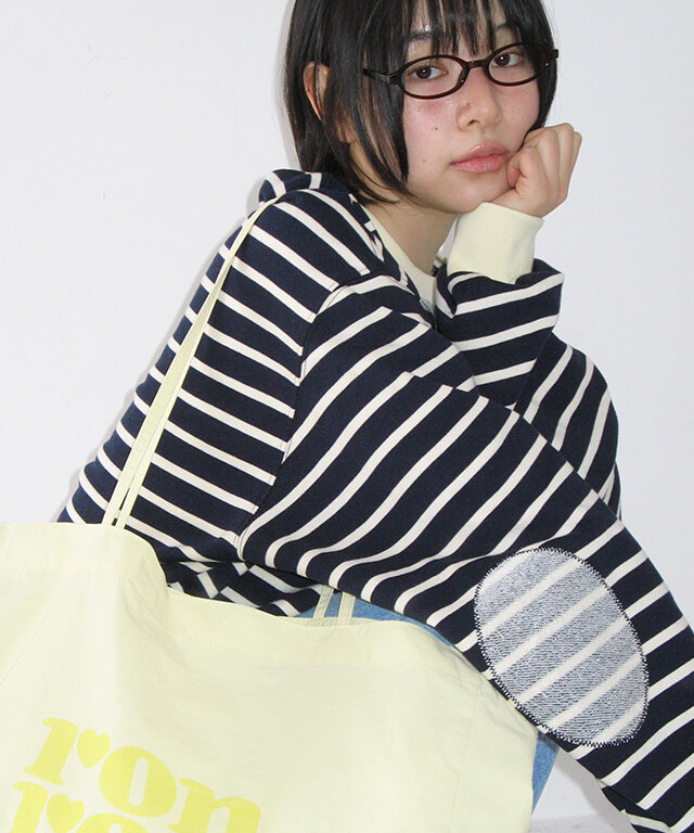 RONRON - ELBOW PATCH STRIPE SWEATSHIRT *3色* (RR26ASW5372)