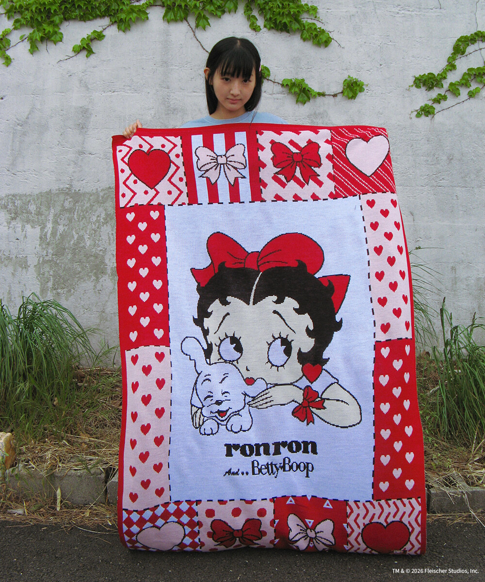 RONRON - BETTY BOOP HEART RIBBON BLANKET *RED* (BT26BBK5439RD)