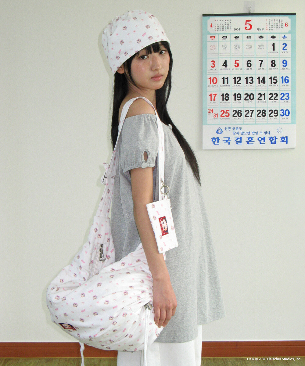 RONRON - BETTY BOOP PATTERN STRING CROSS BAG *2色* (BT26BBG5652)