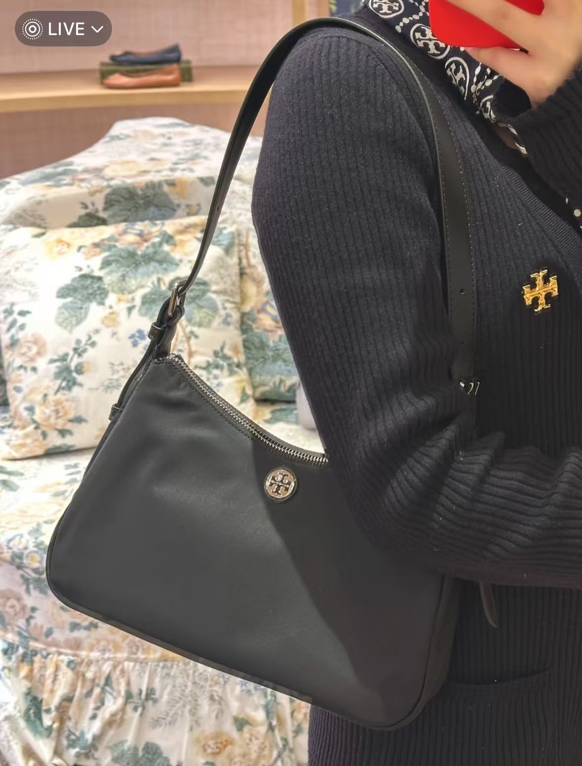 【預購】Tory Burch H071763 Nylon 單肩包 (黑色)