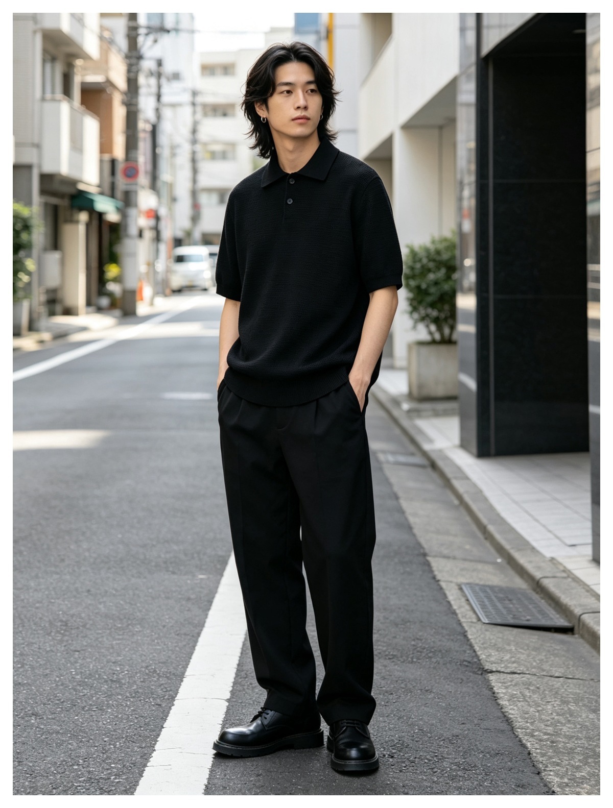 7M12 復古POLO領針織短袖上衣 三色