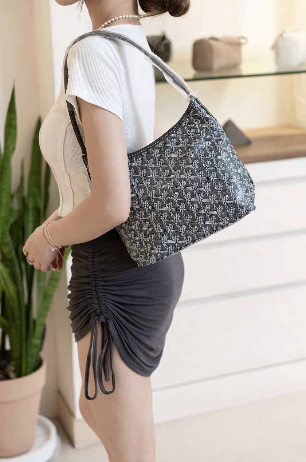 Goyard Mini Boheme Hobo Grey 灰色