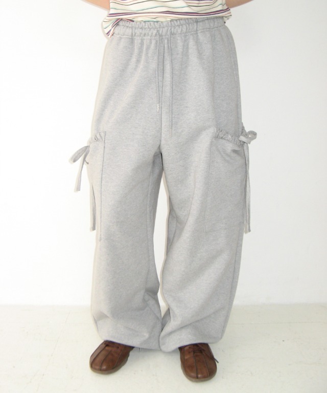RONRON - FRILL POCKET WIDE SWEAT PANTS *2色* (RR26APT5364)