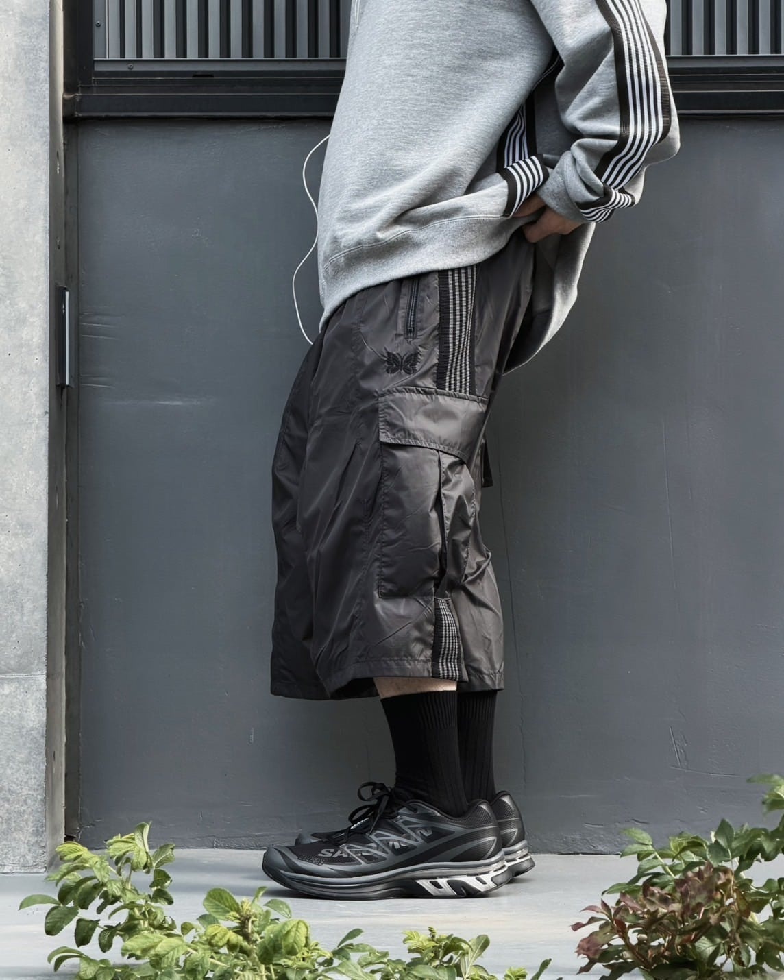 現貨|NEEDLES 別注H.D. NYLON TRACK SHORT |KHAKI