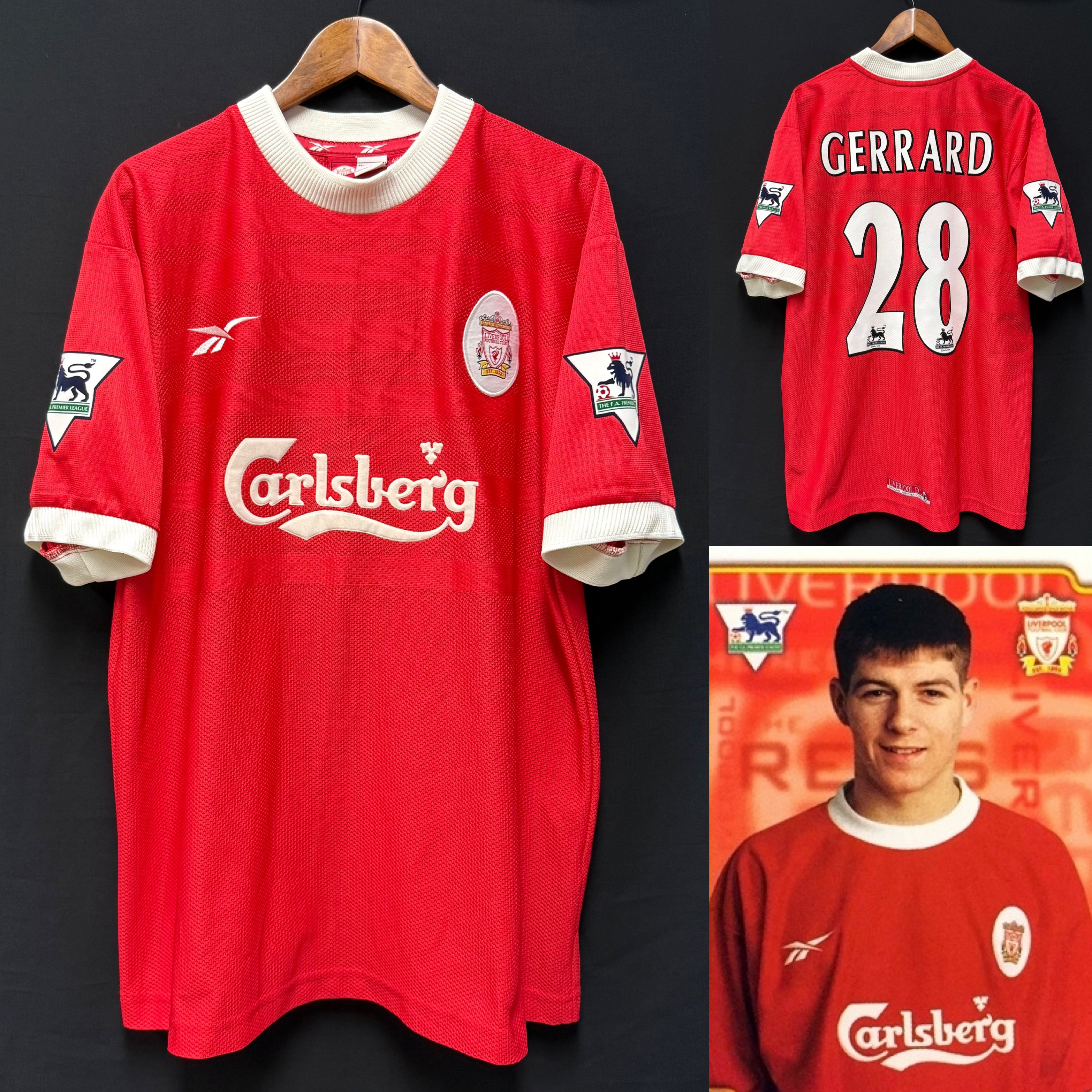 Liverpool 1998-2000 Reebok Home Shirt #28 GERRARD