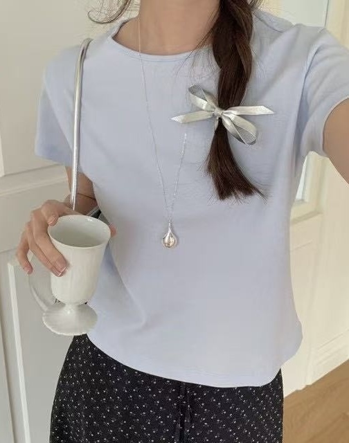 SALE- skyblue mini tee