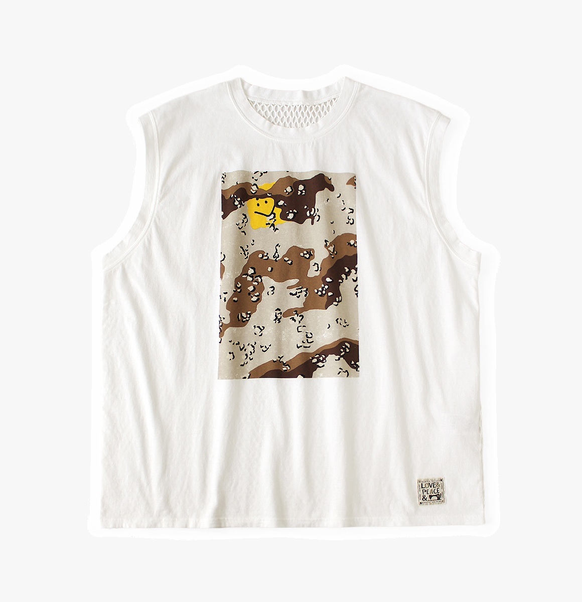 KAPITAL 20/- JERSEY SLEEVELESS BIG T-SHIRT (PECKISH CHOCOLATE CHIP CAMO PRINT) - PRE ORDER ITEM (預訂中)