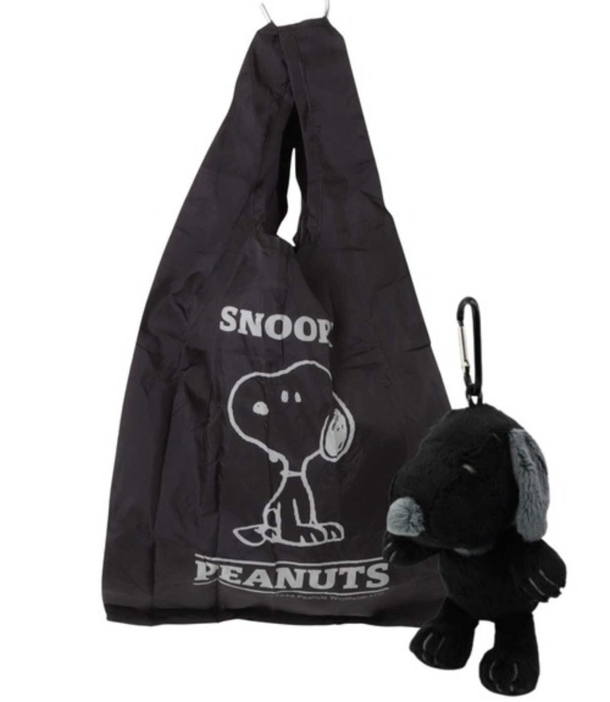JP Snoopy 黑色版公仔附有環保袋 7386 TK260717