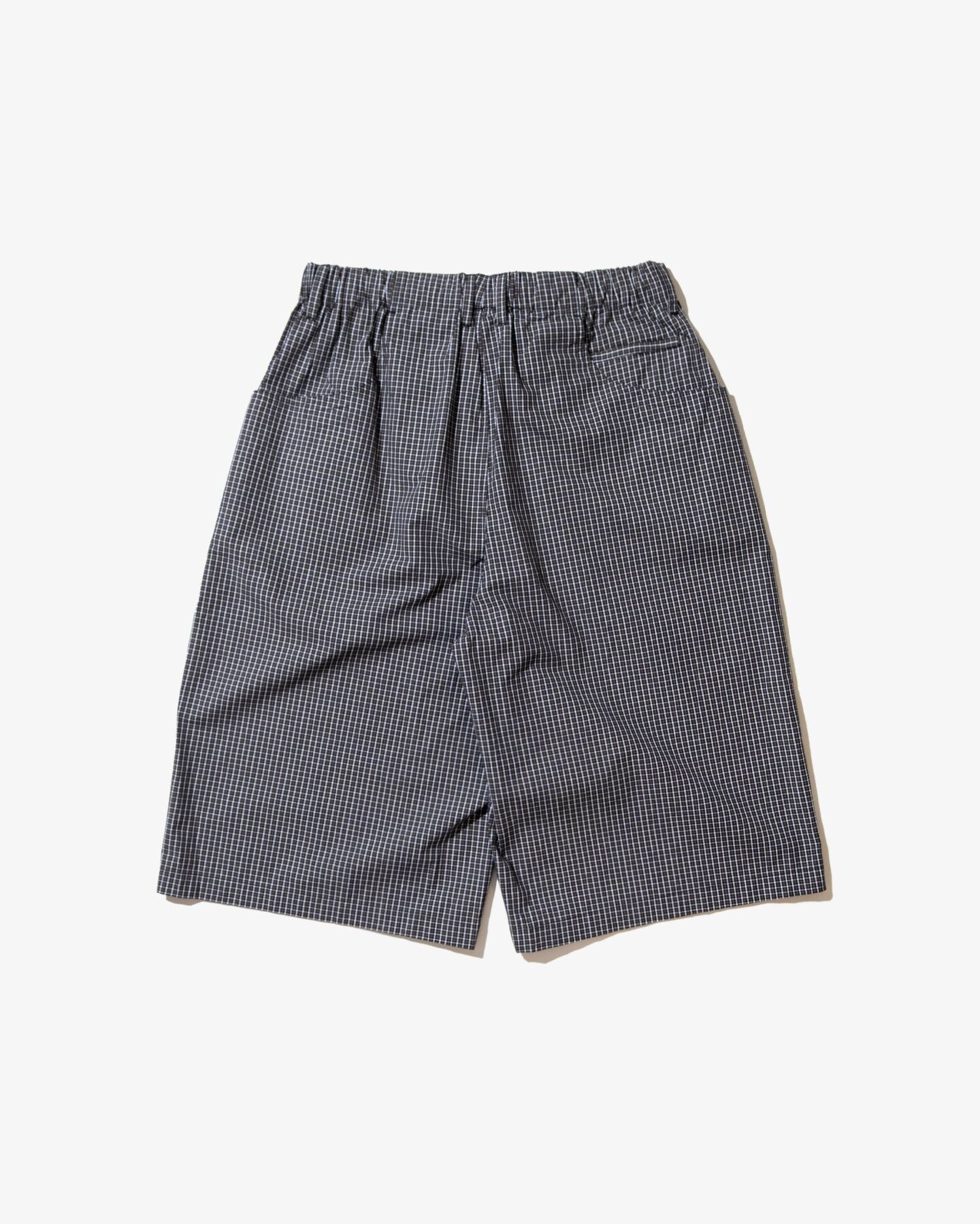 Demarcolab｜PLAID JUMBO SHORTS(BLACK)