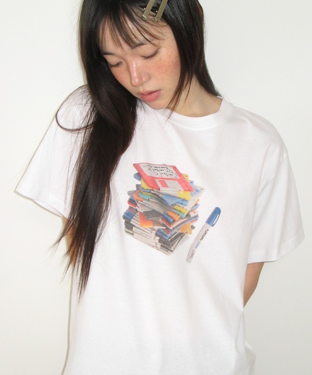 RONRON - FLOPPY DISK BASIC FIT T SHIRT *2色* (RR26AST5546)