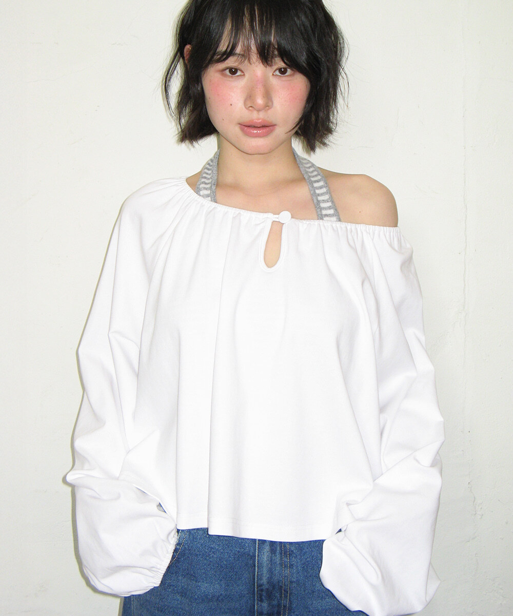 RONRON - VOLUME SHIRRING BUTTON LONG SLEEVE *3色* (RR26ALT5336)