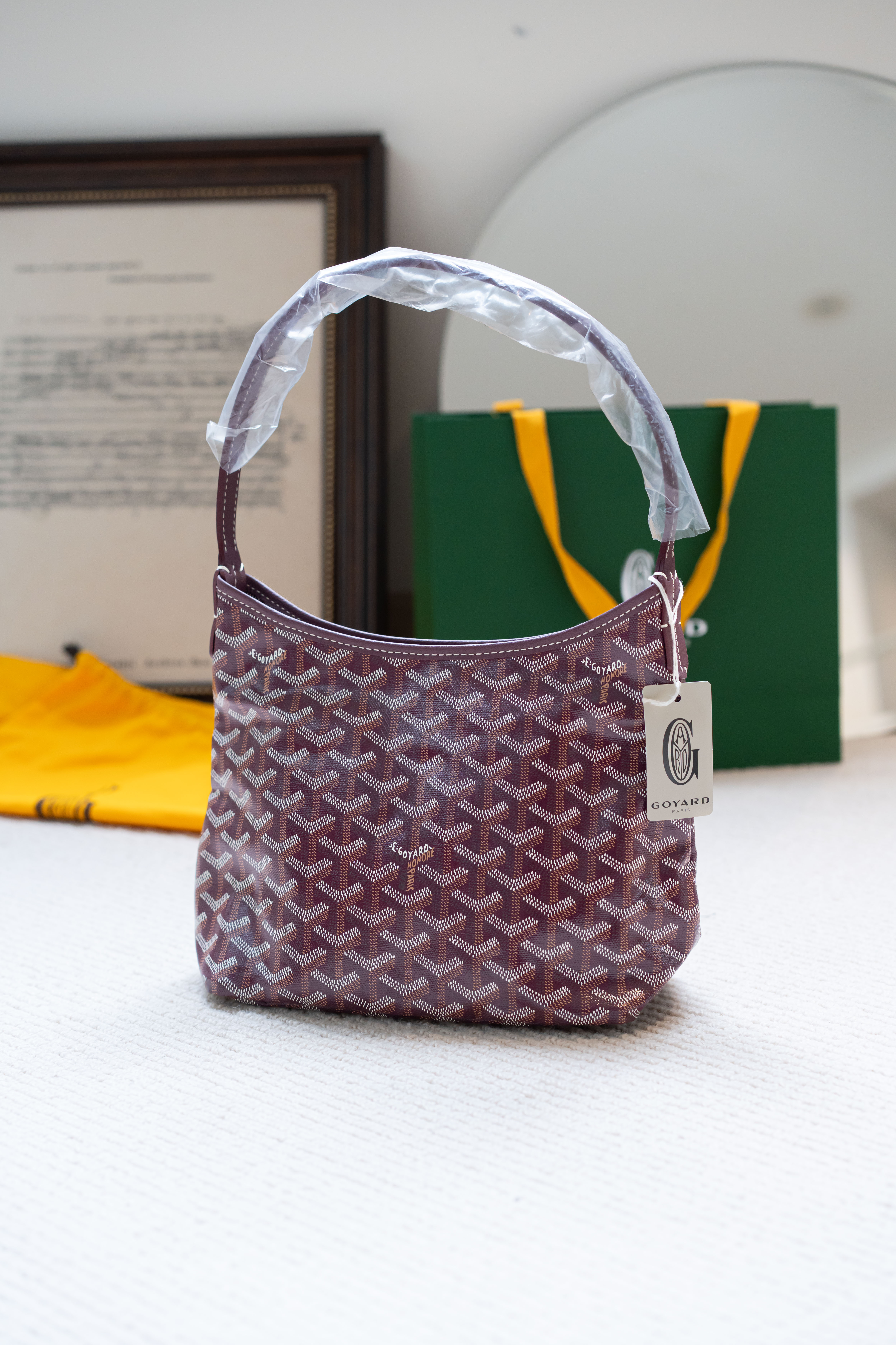 Goyard Mini Boheme Hobo Burgundy 酒紅色