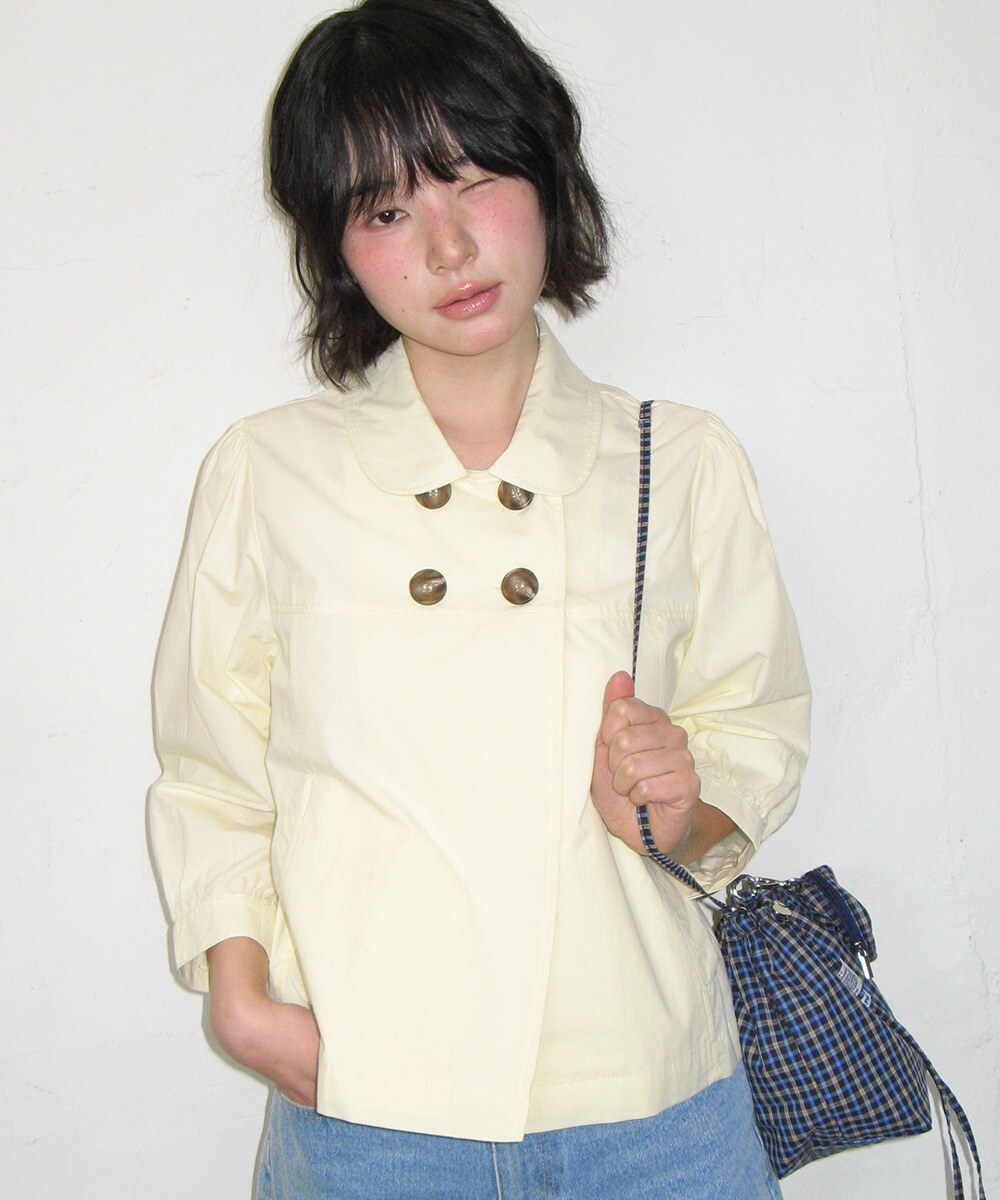 RONRON - DOUBLE BUTTON PUFF SLEEVE JACKET *2色* (RR26AJK5187)