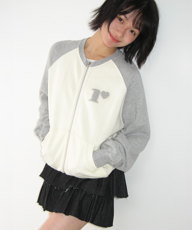 RONRON - COLLARLESS RAGLAN ZIP UP *2色* (RR26AZP5317)